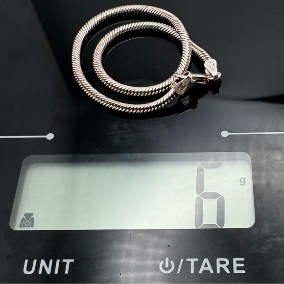 Silver Snake Chain Bracelet Milor 925 Sterling  7" Italy Lobster Clasp 6 g Vtg - Picture 4 of 7